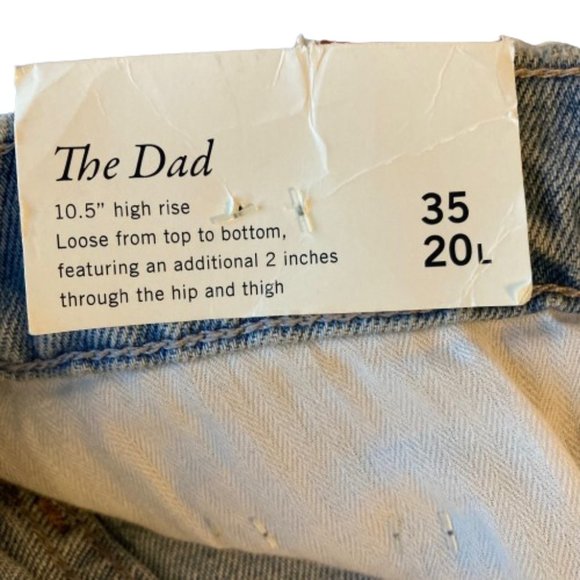 NWT Abercrombie & Fitch The Dad High Rise Curve Love Button Fly Jeans Sz 35 20L - Picture 6 of 10